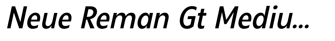Neue Reman Gt Medium Condensed Italic